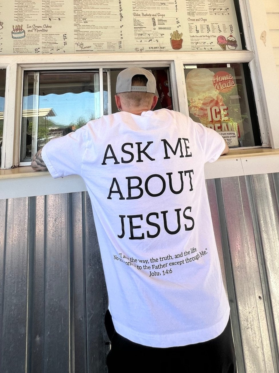 MENS Ask about Jesus. Tee - Verses Culture