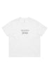 womens box worry pray tee white