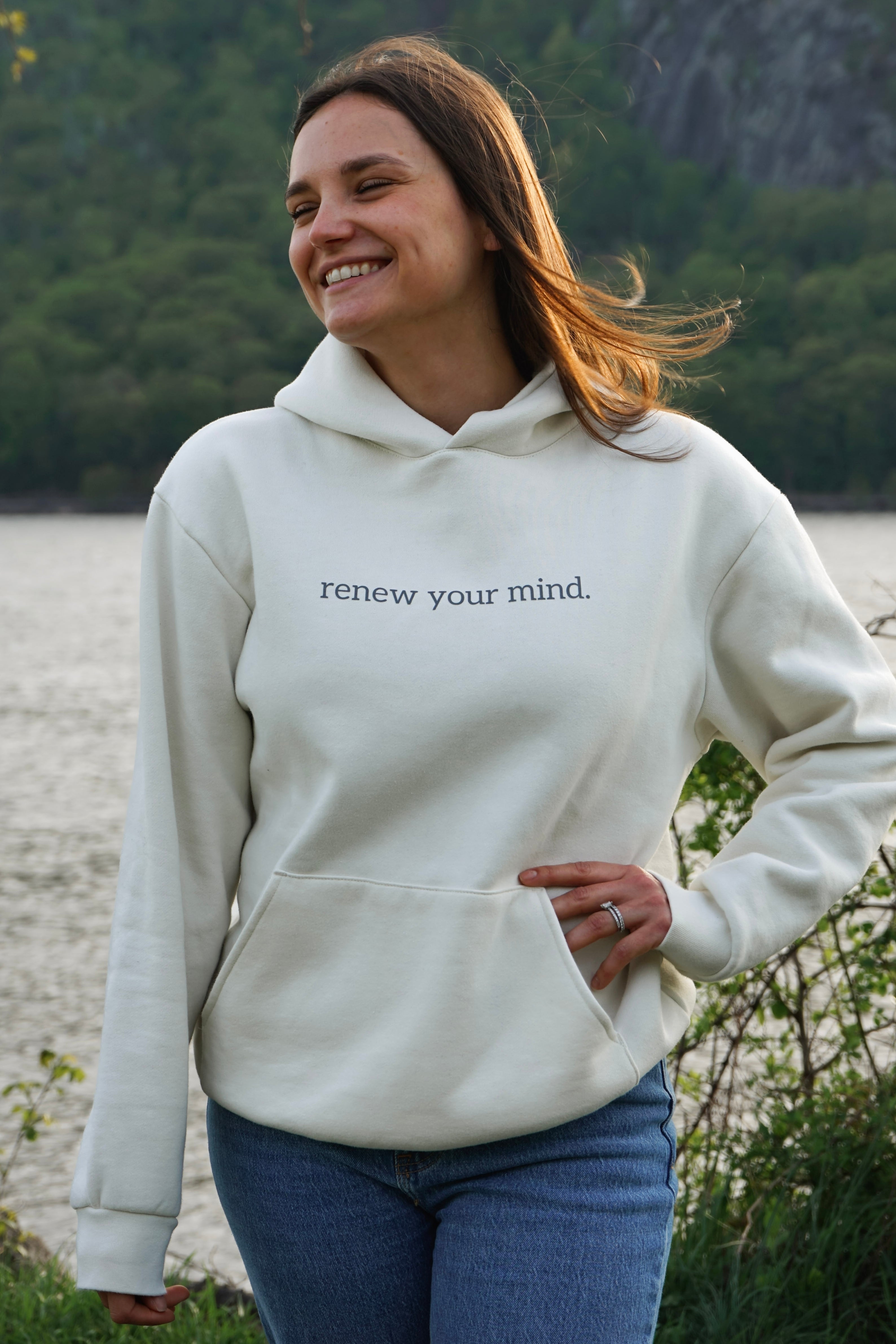 Renew your mind hoodie soft sand verses culture